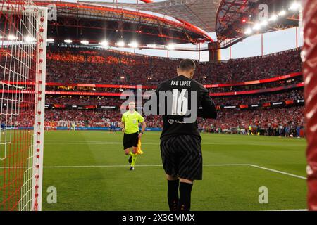 Pau Lopez während des Spiels der UEFA Europa League zwischen SL Benfica und Olympique de Marseille im Estadio da Luz, Lissabon, Portugal. (Maciej Rogowski) Stockfoto