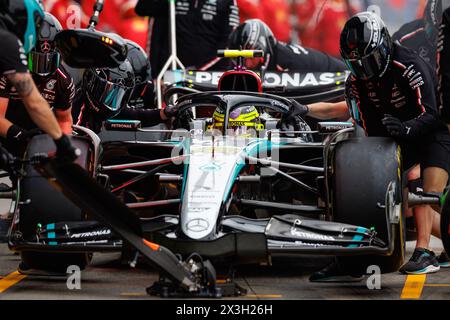 Suzuka Circuit, 5. April 2024: Lewis Hamilton (GBR) von Mercedes während des Formel-1-Grand-Prix von Japan 2024. Stockfoto
