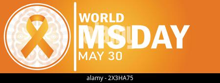 World MS Day. Mai 30. Geeignet für Grußkarten, Poster und Banner. Vektorabbildung. Stock Vektor