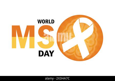 World MS Day. Urlaubskonzept. Vorlage für Hintergrund, Banner, Karte, Poster mit Textbeschriftung. Stock Vektor