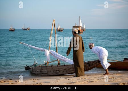 Traditionelles Dhow Boat Festival Katara Beach Katar Stockfoto