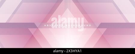 Abstrakter Hintergrund in Pastellrosa mit geometrischen Formen. Weites, modernes, abstraktes Banner in zartem Pink. Vektorabbildung Stock Vektor