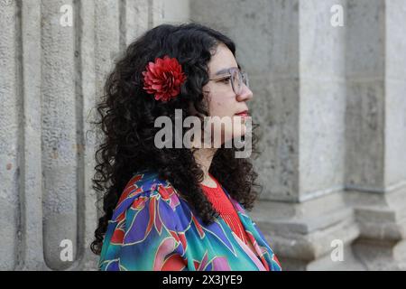 Porträt von Maria Gomez Lara 22/03/2024 ©Isabella de Maddalena/opale.Photo Stockfoto