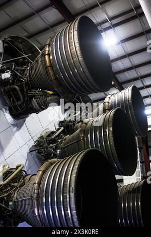 saturn V Raketenantriebe, johnson Space Center, houston, texas Stockfoto