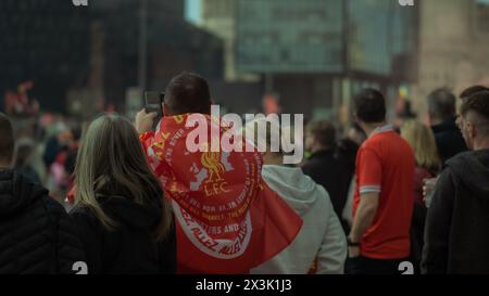 Wir feiern einen weiteren siegreichen Moment mit dem unglaublichen Liverpool Football Team. Stockfoto