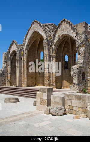 Kirche der Jungfrau Maria von Burgh, Altstadt von Rhodos, Rhodos, Dodekanes Island Group, Griechenland Stockfoto