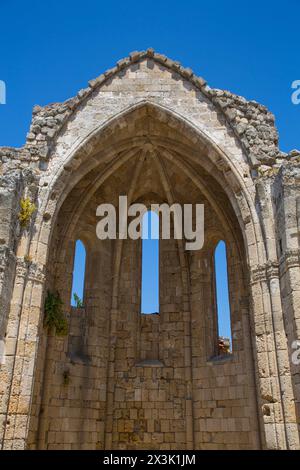 Kirche der Jungfrau Maria von Burgh, Altstadt von Rhodos, Rhodos, Dodekanes Island Group, Griechenland Stockfoto