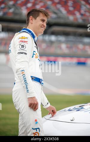 Zane Smith macht sich bereit, sich für die GEICO 500 in Lincoln, AL, USA, zu qualifizieren. Stockfoto