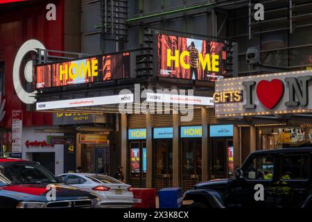 Das Haimes Theatre Marquee in der 42nd Street, New York City, USA, 2024 Stockfoto