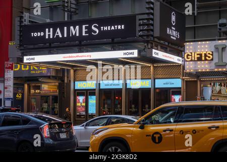 Das Haimes Theatre Marquee in der 42nd Street, New York City, USA, 2024 Stockfoto