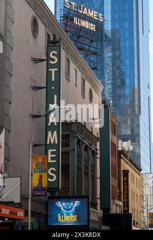 „Illinoise“ spielt im St. James Theatre in New York City, 2024, USA Stockfoto