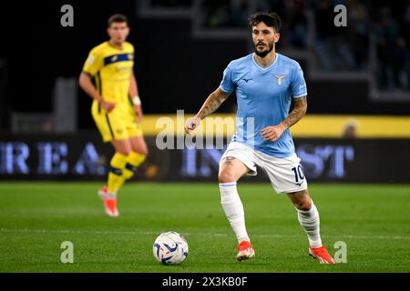 Rom, Italien. April 2024. Während des Fußballspiels der Serie A zwischen SS Lazio und Hellas Verona im Olimpico-Stadion in Rom (Italien), 27. April 2024. Quelle: Insidefoto di andrea staccioli/Alamy Live News Stockfoto