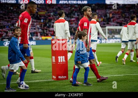 Madrid, Spanien. April 2024. Während eines La Liga EA Sports Spiels zwischen Atetico de Madrid und Athletic Club de Bilbao am 27. April 2024 in Civitas Metropolitano in Madrid, Spanien. Foto von Felipe Mondino Credit: Unabhängige Fotoagentur/Alamy Live News Stockfoto