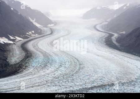 Lachsgletscher entlang des Cassiar Highway in der Nähe von Hyder, Alaska und Stewart, Kanada. Stockfoto