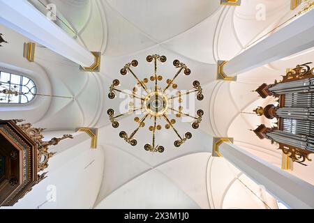 Kopenhagen, Dänemark - 18. Juli 2023: Kirche des Heiligen Geistes im Stadtzentrum von Kopenhagen, Dänemark Stockfoto