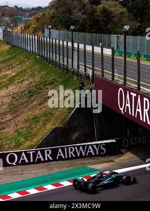 Suzuka Circuit, 6. April 2024: George Russell (GBR) von Mercedes während des Formel-1-Grand-Prix von Japan 2024. Stockfoto