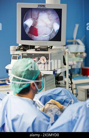 Prostatachirurgie, bipolare TURP (transurethrale Resektion der Prostata), Urologie. Krankenhaus Policlinica Gipuzkoa, San Sebastian, Donostia, Euskadi, Sp Stockfoto