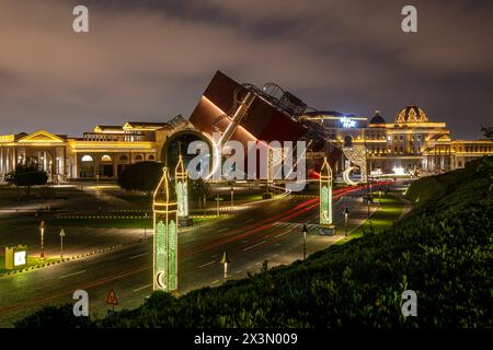 Blick vom Hill Park auf das Kinderzentrum in Katara Cultural Village Stockfoto