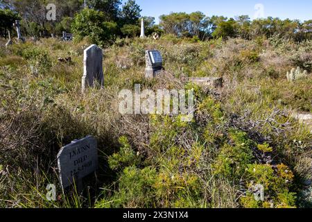 Der Friedhof der dritten Quarantäne auf North Head Manly wurde 1881 für die Beerdigung von Menschen eröffnet, die an Infektionskrankheiten einschließlich Pocken gestorben waren Stockfoto