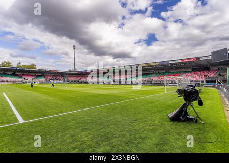 Nijmegen, Niederlande. April 2024. NIJMEGEN, 28.04.2024, Goffertstadion, Stadion of NEC, Dutch Eredivisie Football Season 2023/2024. NEC - AZ. Stadionübersicht vor dem Spiel NEC - AZ . Beschreibung: Pro Shots/Alamy Live News Stockfoto