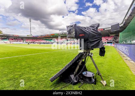 Nijmegen, Niederlande. April 2024. NIJMEGEN, 28.04.2024, Goffertstadion, Stadion of NEC, Dutch Eredivisie Football Season 2023/2024. NEC - AZ. Stadionübersicht vor dem Spiel NEC - AZ . Beschreibung: Pro Shots/Alamy Live News Stockfoto