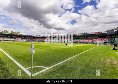 Nijmegen, Niederlande. April 2024. NIJMEGEN, 28.04.2024, Goffertstadion, Stadion of NEC, Dutch Eredivisie Football Season 2023/2024. NEC - AZ. Stadionübersicht vor dem Spiel NEC - AZ . Beschreibung: Pro Shots/Alamy Live News Stockfoto