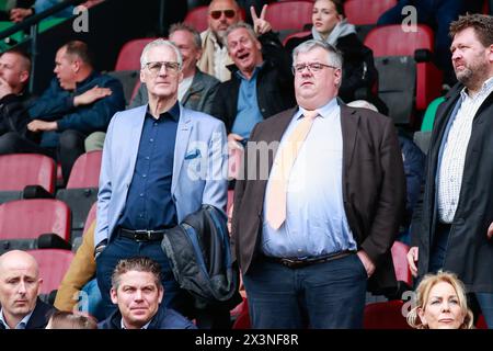 Nijmegen, Niederlande. April 2024. NIJMEGEN, NIEDERLANDE - 28. APRIL: Bürgermeister der Stadt Nijmegen Hubert Bruls während des niederländischen Eredivisie-Spiels zwischen NEC und AZ im Goffertstadion am 28. April 2024 in Nijmegen, Niederlande. (Foto: Broer van den Boom/Orange Pictures) Credit: Orange Pics BV/Alamy Live News Stockfoto