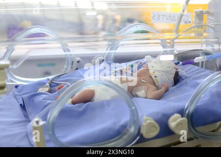 Neugeborene, Neugeborene Intensive care Unit, Donostia Hospital, San Sebastian, Donostia, Gipuzkoa, Baskenland, Spanien Stockfoto