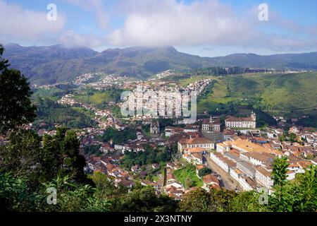 Ouro Preto historische Stadt UNESCO-Weltkulturerbe im Bundesstaat Minas Gerais, Brasilien Stockfoto