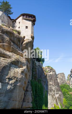 Kloster Varlaam, Meteora, Weltkulturerbe der UNESCO, Thessalien, Griechenland Stockfoto