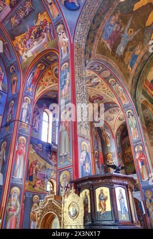 Fresken, St Johns Vorläufer Pfarrei, Athen, Griechenland Stockfoto