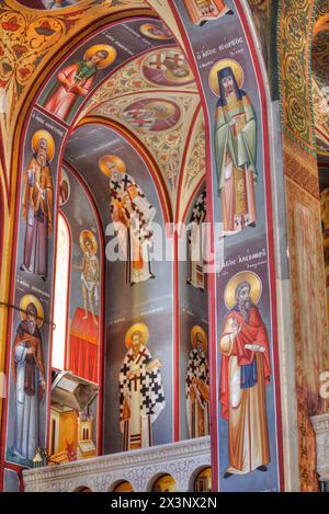 Fresken, St Johns Vorläufer Pfarrei, Athen, Griechenland Stockfoto