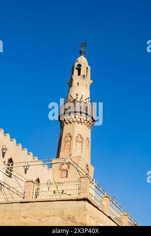 Die Abu Haggag Moschee, erbaut über den Ruinen des Luxor Tempels, Luxor, Ägypten Stockfoto