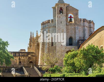 Äußere der Rotunde im Kloster Christi, Tomar, Portugal Stockfoto