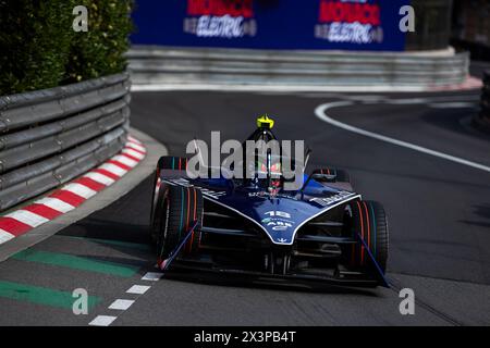 18 DARUVALA Jehan (ind), Maserati MSG Racing, Maserati Tipo Folgore, Aktion während des Monaco ePrix 2024, 6. Treffens der ABB FIA Formel E Weltmeisterschaft 2023-24, auf dem Circuit de Monaco vom 25. Bis 27. April 2024 in Monaco Stockfoto