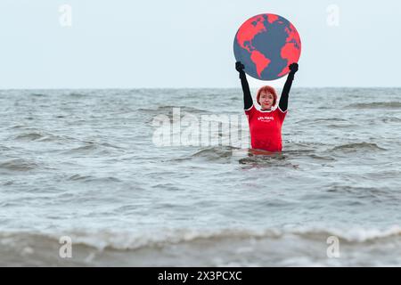 Edinburgh Science# Erde, Wind und Gaia – das Edinburgh Science Festival feiert den Tag der Erde! Das Edinburgh Science Festival beginnt sein letztes Wochenende Stockfoto