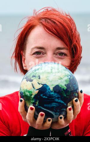 Edinburgh Science# Erde, Wind und Gaia – das Edinburgh Science Festival feiert den Tag der Erde! Das Edinburgh Science Festival beginnt sein letztes Wochenende Stockfoto