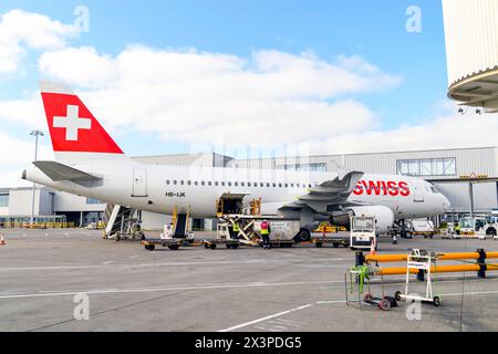 Flughafen Edinburgh, Swiss Air Stockfoto