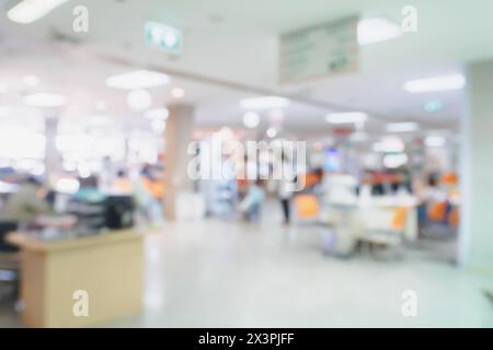 Krankenhausklinik Innere Unschärfe abstrakter medizinischer Hintergrund Stockfoto
