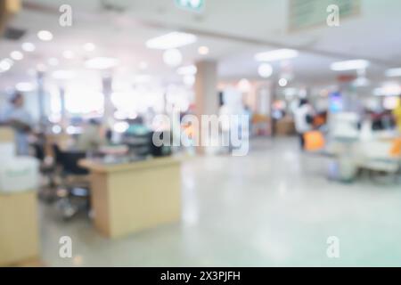 Krankenhausklinik Innere Unschärfe abstrakter medizinischer Hintergrund Stockfoto