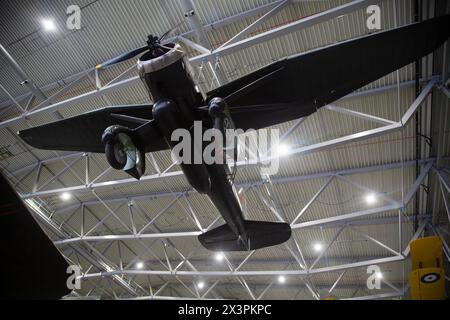 Westland Lysander, V9673 britische Armee Kooperation und Verbindungsflugzeuge im 2. Weltkrieg. IWM, Duxford, Großbritannien Stockfoto