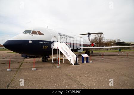 BAC One Eleven 500, ein britisches Kurzstreckenflugzeug, das von Rolls-Royce Spey-Turboventilatoren angetrieben wird. IWM, Duxford. Stockfoto