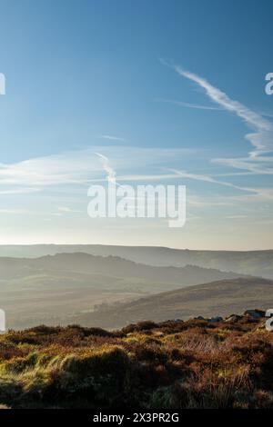 Ramshaw Rocks Sonnenaufgang im Staffordshire Peak District National Park, England, Großbritannien. Stockfoto