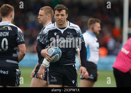 Newcastle, Gbr. April 2024. Adam Radwan von Newcastle Falcons sieht beim Gallagher Premiership-Spiel zwischen Newcastle Falcons und Sale Sharks im Kingston Park, Newcastle am Sonntag, den 28. April 2024. (Foto: Chris Lishman | MI News) Credit: MI News & Sport /Alamy Live News Stockfoto