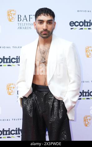 Mawaan Rizwan nimmt an den BAFTA Television Craft Awards in der Brewery in London Teil. Bilddatum: Sonntag, 28. April 2024. Stockfoto