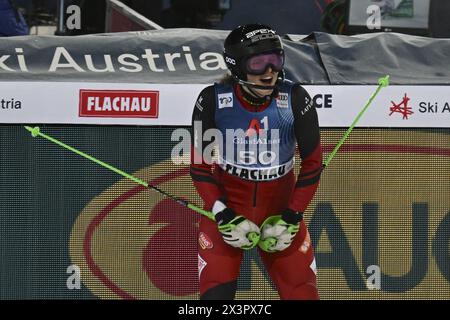 Flachau, Österreich. Januar 2024. FLACHAU, ÖSTERREICH - 16. JANUAR: Dzenifera germane von Lettland beim zweiten Lauf des Audi FIS Alpinski WM Frauen-Slalom am 16. Januar 2024 in Flachau, Österreich. 240116 SEPA 26 066 - 20240116 PD21614 Credit: APA-PictureDesk/Alamy Live News Stockfoto