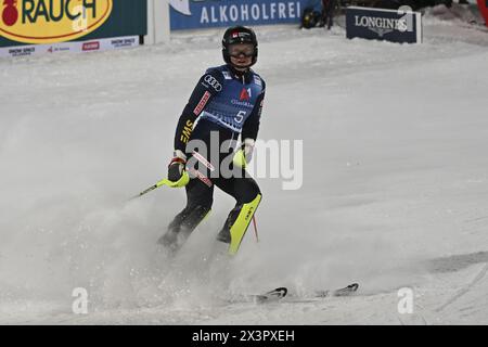 Flachau, Österreich. Januar 2024. FLACHAU, ÖSTERREICH - 16. JANUAR: Anna Swenn Larsson aus Schweden beim zweiten Lauf des Audi FIS Alpine Ski World Cup Frauen Slalom am 16. Januar 2024 in Flachau, Österreich. 240116 SEPA 26 062 - 20240116 PD21620 Credit: APA-PictureDesk/Alamy Live News Stockfoto