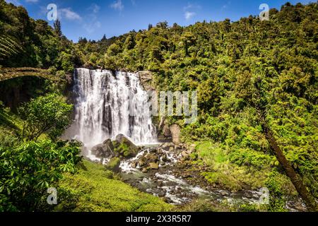 Marokopa Falls, Waitomo Dsitrict, Waikato Region, New Zealand. Stockfoto