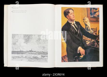 Kunstalbum von Boris Michailowitsch Kustodiew (russisch Борис Михайлович Кустодиев; 7. März 1878–28. Mai 1927) war ein russischer und später sowjetischer Maler und Bühnenbildner, der 1971 in der UdSSR erschien. Stockfoto