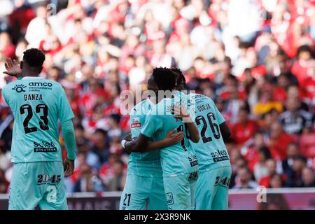 Horta feierte nach dem Tor während des Liga-Portugal-Spiels zwischen SL Benfica und SC Braga im Estadio da Luz, Lissabon, Portugal. (Maciej Rogowski) Stockfoto